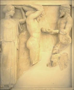 Goldenapples.png (617 KB) Atlas shown holding the Golden Apples while Herakles holds the sky