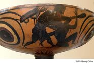 Heracles kills Alkyoneus.