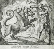 Heracles battling Cerberus