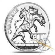 Med.jpg (48 KB) Coin representing Kerberos whom Herakles had to retrieve for his twelfth and final labor