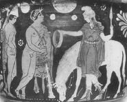 Hippolyta giving Herakles her Magical Girdle