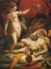 Psyche sees eros