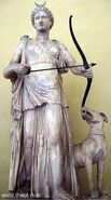 Statue of Artemis holding her bow