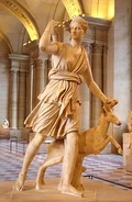 The Diana of Versailles, a Roman copy of a Greek sculpture by Leochares