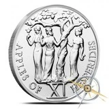 Coin depicting the Hesperides & Ladon in their garden which held the Golden Apples Herakles had to retrieve for his eleventh labor.