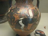 1280px-Black-Figured Amphora depicting the Battle of Gods and Giants