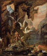 Herakles at Lake Stymphalos (Gustave Moreau, 1880)