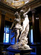 Apollo and Daphne by Bernini in the Galleria Borghese