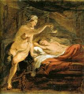 Eros Sleeping With Psykhe Looking Upon Him