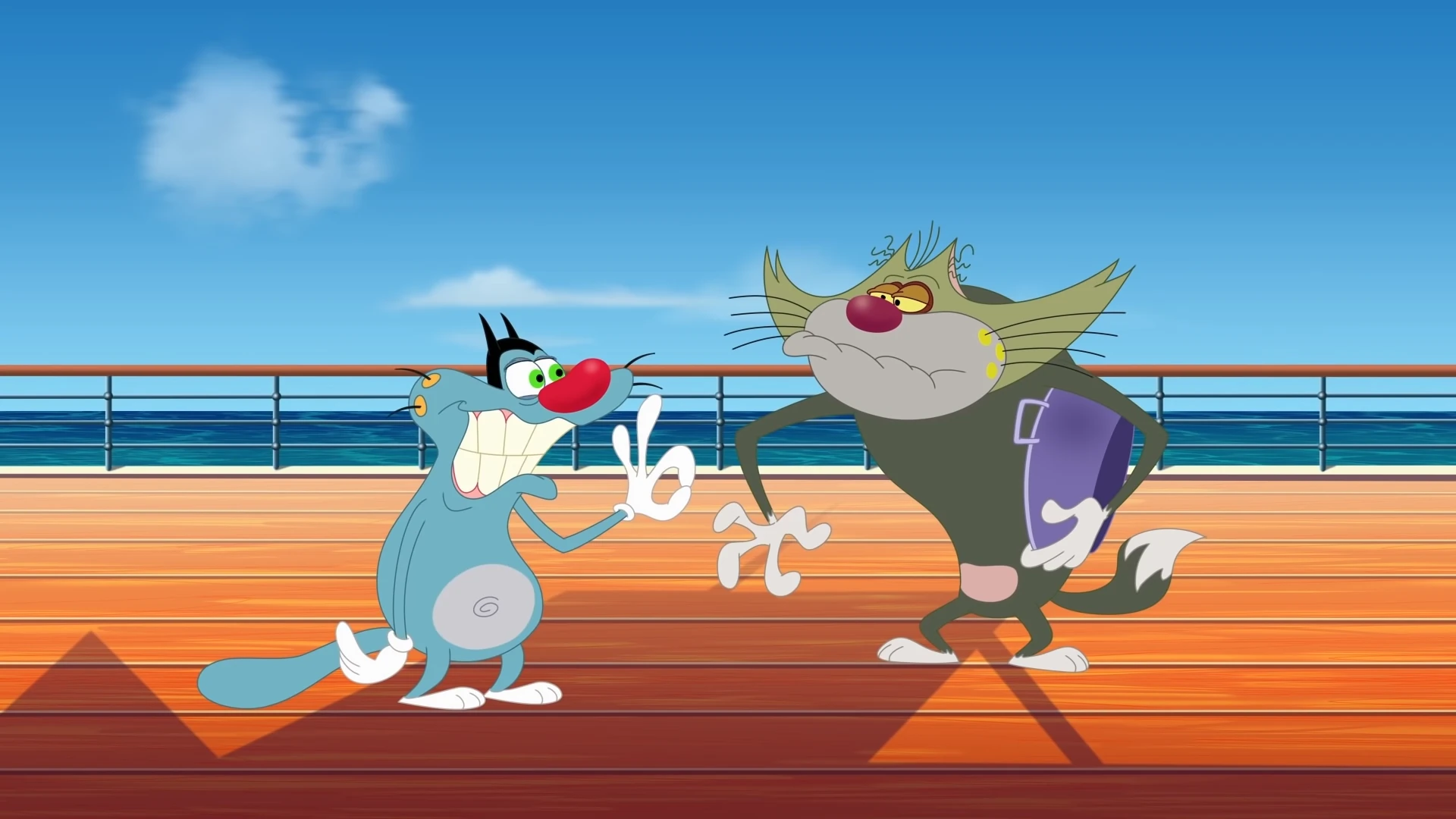 Oggy and the Cockroaches | Green around the gills Wiki | Fandom, image size:1920x1080