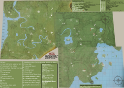 Map with location information, all markers and additional markers for unmarked caves by igelei Contains Spoilers! (May not have all spawns for Rusty Axe/Machete)