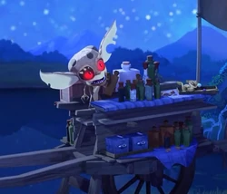 Nogging tastes the potions.