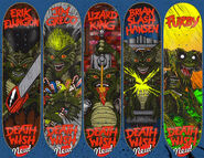 several skatebord decals