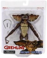 A generic Brown gremlin NECA figure in his packaging.
