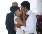 Maggie y Winston en su Boda