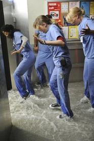 The hospital suffers severe flooding