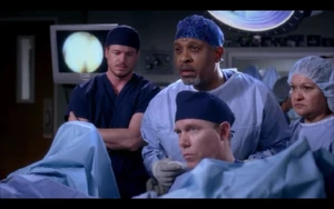 Dr. Fischer (front, with Mark Sloan and Richard Webber)