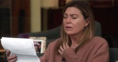 Meredith with Letter from Alex 