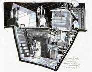 Concept art of Manny at the Mayan Mechanic's workshop by Peter Chan