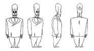 A turnaround of Manny in his suit by Peter Tsaykel