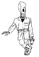 Concept art of Manny in his L.S.A uniform by Peter Tsaykel