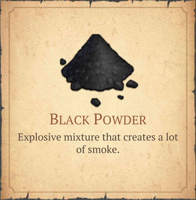 Black powder, explosive