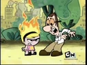 Mandy's hair burning in anger.