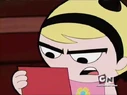 Mandy with a red paper.