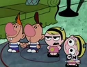 Billy & Mandy along with their shadows.