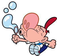 Billy blowing bubbles