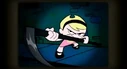 Mandy stealing Grim's scythe.