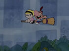 Billy And Mandy On Broom