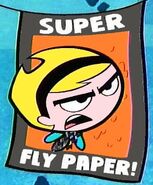 Mandy as a fly stuck on Super Fly Paper