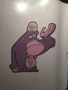 Boskov's original design, where he was a gorilla named Bosko.