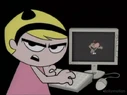 Mandy on the computer