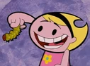 Mandy eats a caterpillar while possessed by Billy.