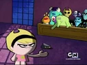 Mandy in front of the underworld court.