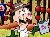 Skarr in his gardening clothes (The Grim Adventures of Billy & Mandy).