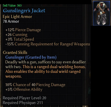 Gunslinger S Jacket Grim Dawn Wiki Fandom