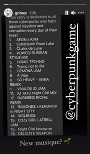 Cyberpunk tracklist