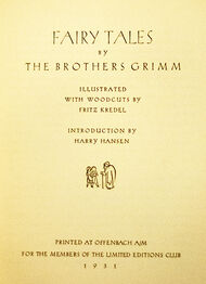 Sammelband Fritz Kredel 1931 deckblatt