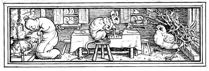 Von dem Mäuschen, Vögelchen und der Bratwurst (Illustrationen) Grimm