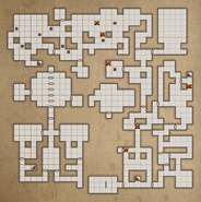 Locations of secrets noted on a map of Level 10