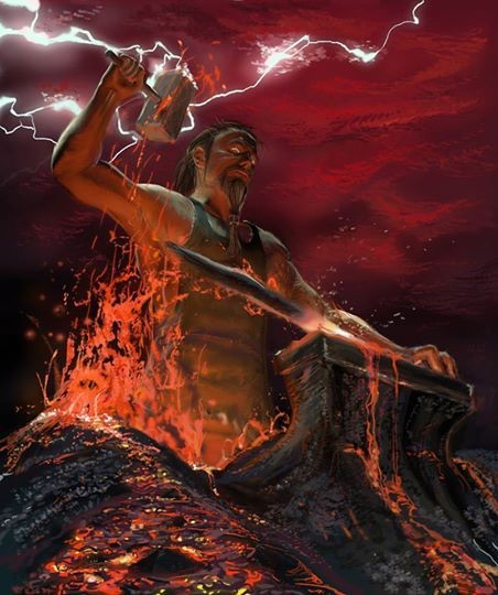 hephaestus god of fire and forge