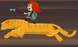 Laney Riding a Golden Tiger