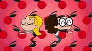 Kate and Allie dancing in the cherries.jpg