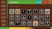 The Cosmetic section of the Garden Guide's UI.