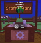 Photo of the Smith Hammer of Harvest when it's ready to claim