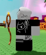 A Player holding the Toffee Tether.