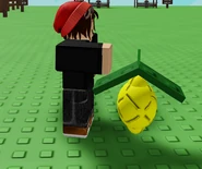A player (Cityboard_2) holding a lemon
